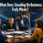 What does standing on business mean?